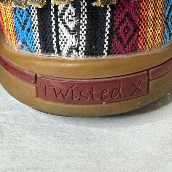 Twisted X Women's Serape Fringe Moccasins Size 6.5M Multicolor Southwestern Boho - Picture 6 of 9